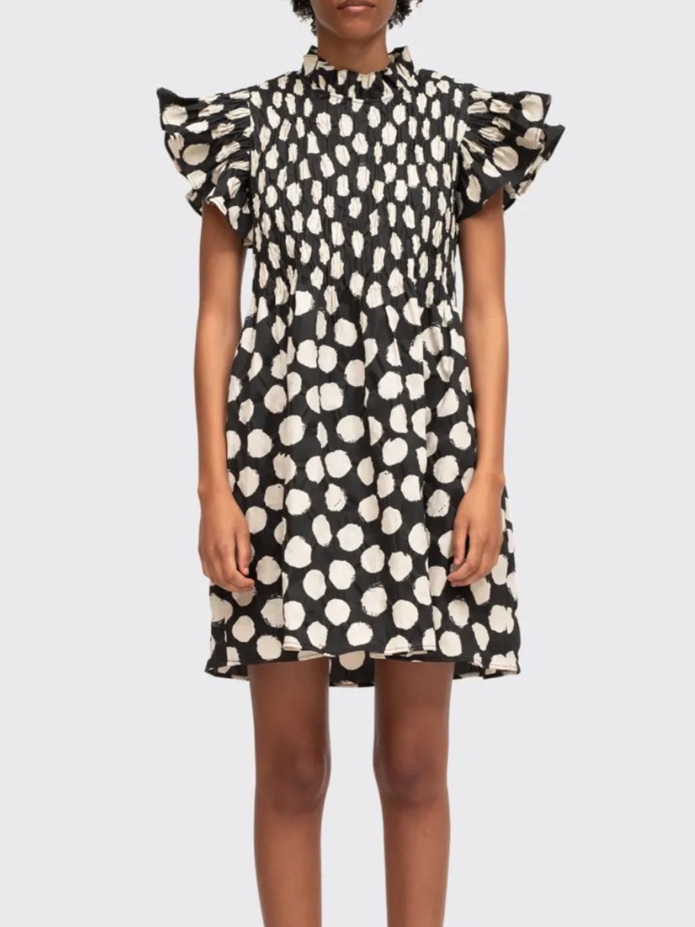 NWT Sea New York Arline polka dot smocked dress sz large $425